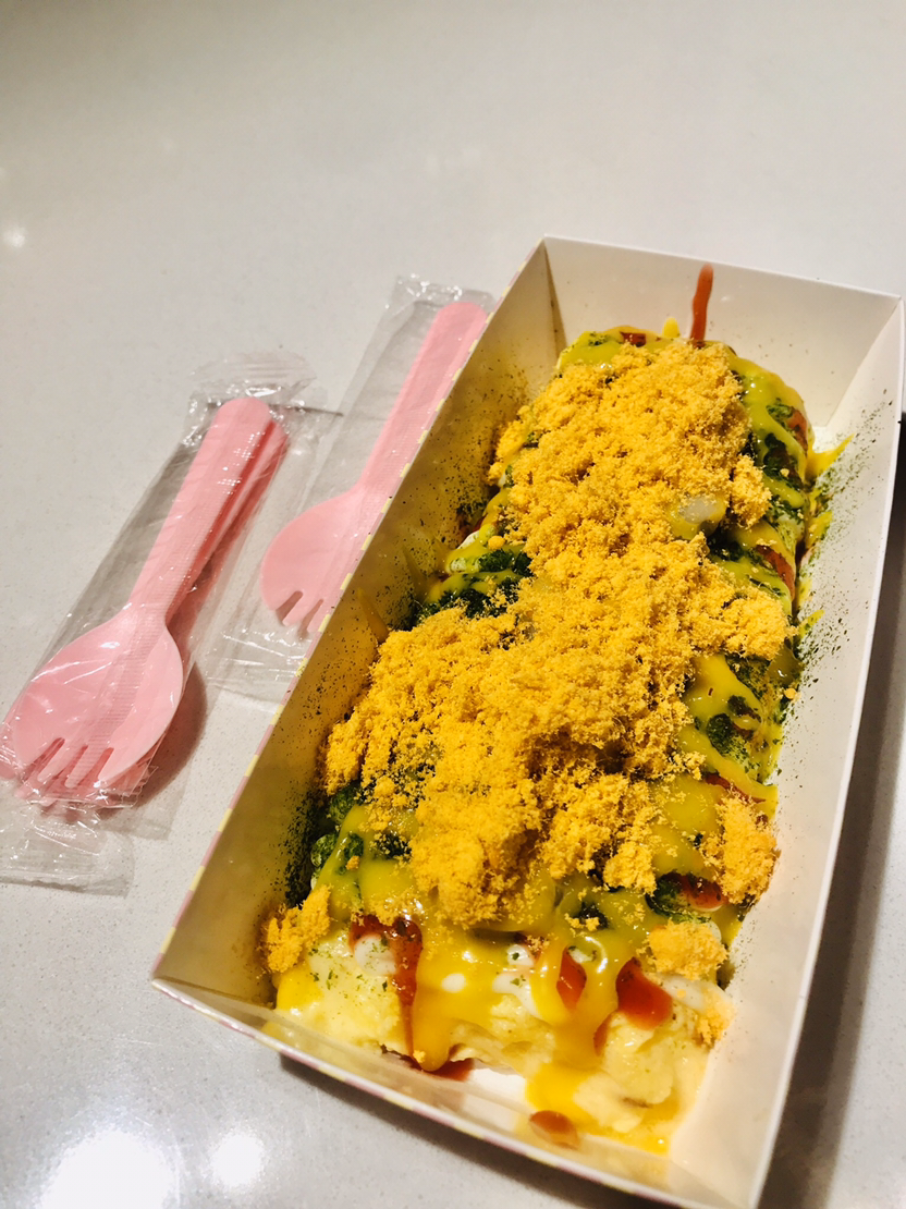 爆浆拉丝的芝士玉子烧!